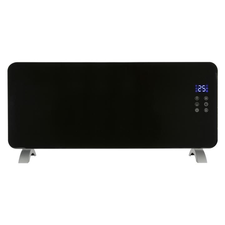 Радиатор, интелигентен, приложение за смартфон, WiFi, 2 степени на отопление, управление чрез сензорни бутони или смарт телефон, черен