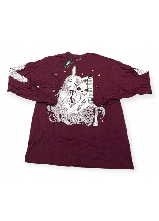 Bluza cu maneca lunga Spencer's Heart, Bumbac, Visiniu, M INTL