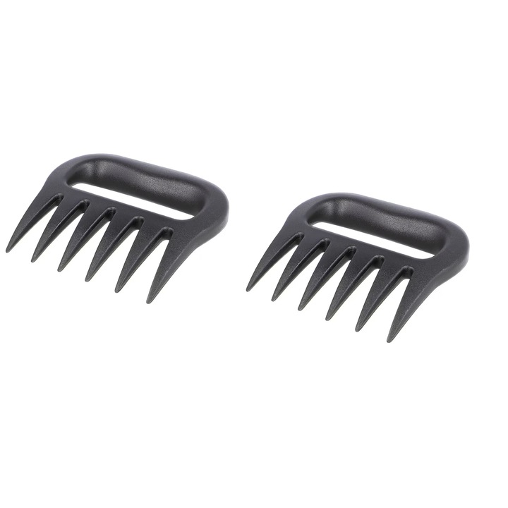 Set 2 bucati gheare pentru carne si legume jes Collection, 11 x 10.5 x 2.5 cm, plastic, negru
