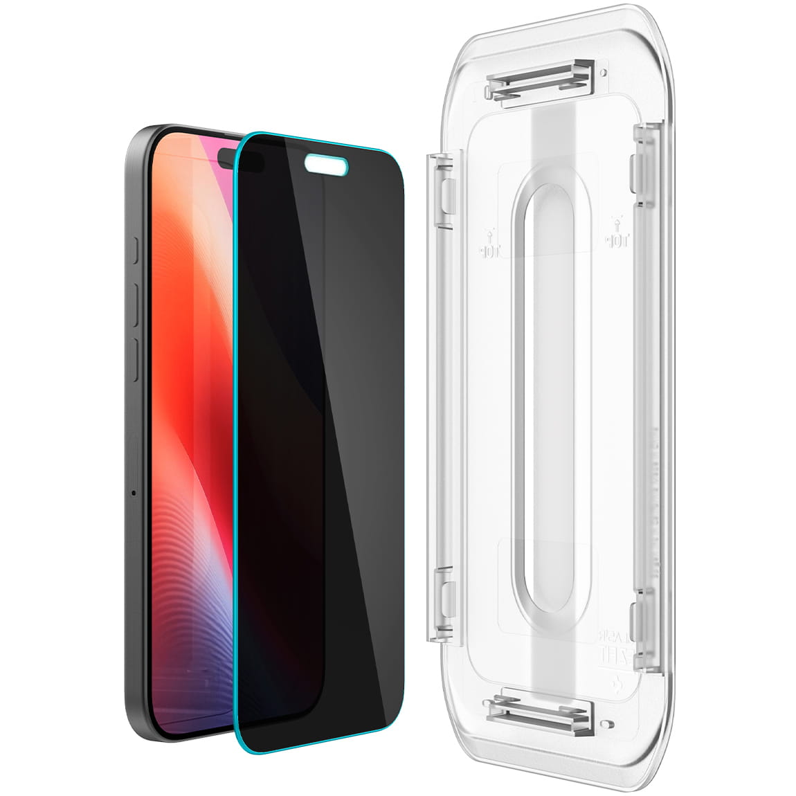 Folie pentru iPhone 16 Pro Max (set 2) - Spigen Glas.tR EZ FIT - Privacy
