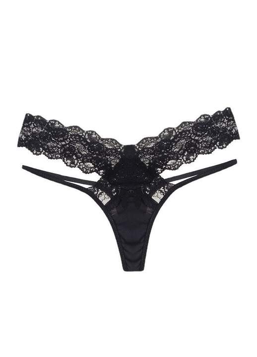 Chiloti sexy dama, Nylon, Negru, Negru