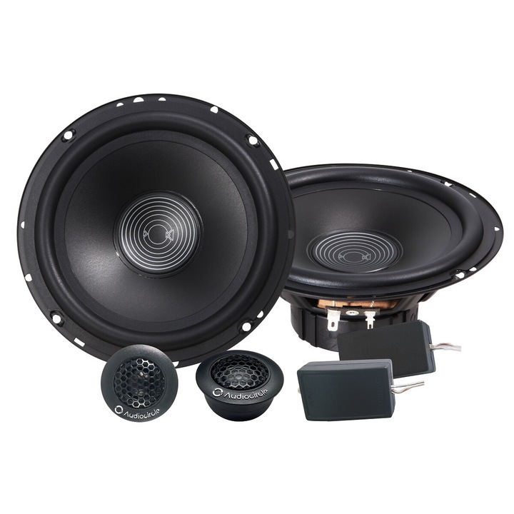 Set difuzoare auto tip component Audiocircle SL-C6.2 MK III, 2 cai, 150W, 100W RMS, 16.5cm gama Stuttgart