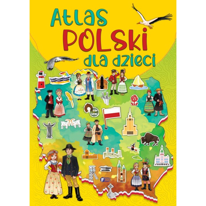 Atlas Polski dla Dzieci, 32 pagini, 20,2x28,5cm