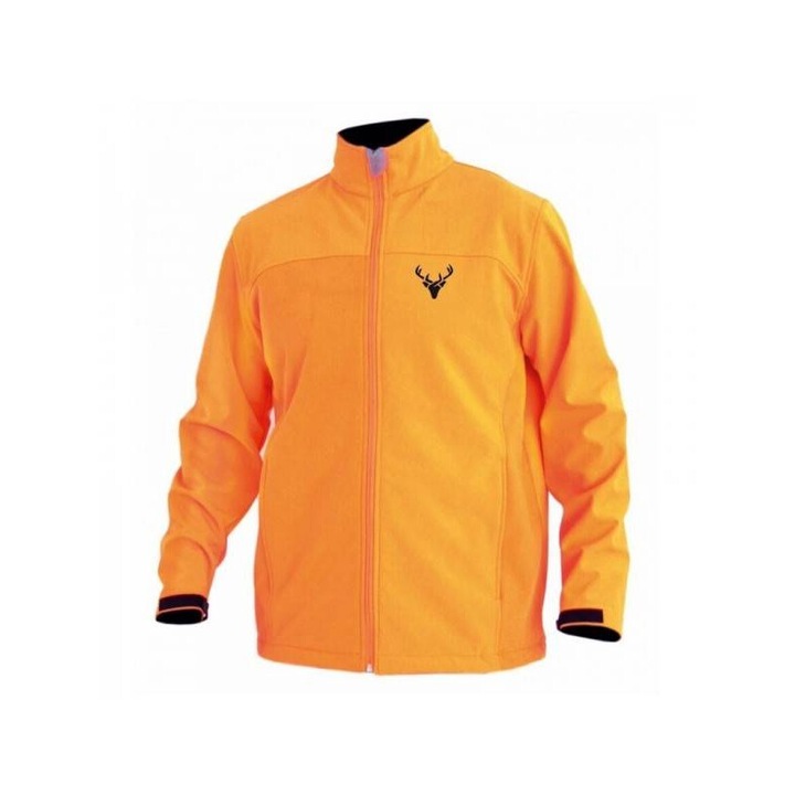 Geaca softshell anti vant captusita cu fleece Trophy North, Portocaliu