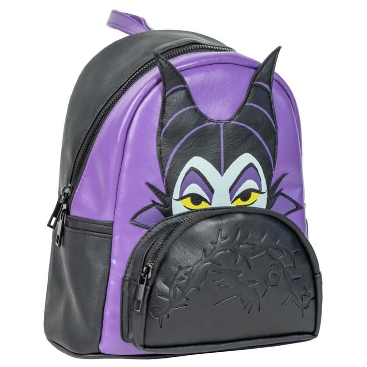 Ghiozdan - Disney - Villains Maleficent, Piele ecologica, Negru