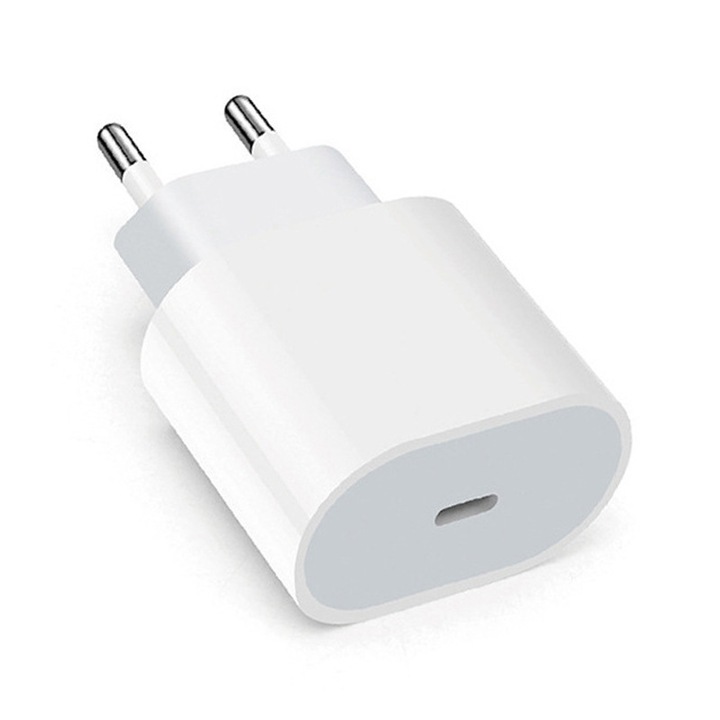 Бързо зарядно 20W USB-C, съвместимо с Apple устройства, бяло