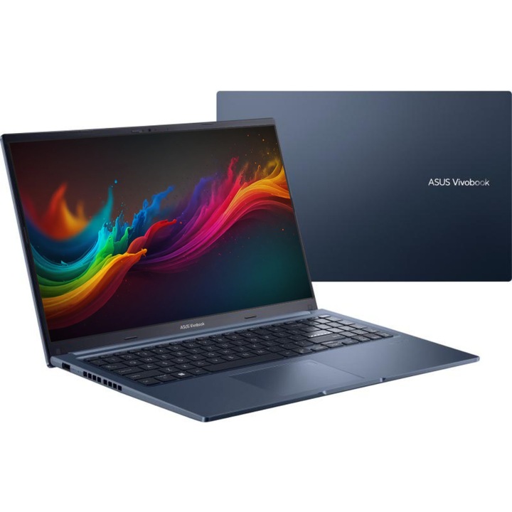 ASUS Vivobook X15 Laptop, Intel i7 12700H, 24GB DDR4 Memória, 1024GB SSD, Intel Iris Xe Graphics, Kék, Magyar billentyűzet, Böngésző, Vírusirtó, Windows 11 Pro