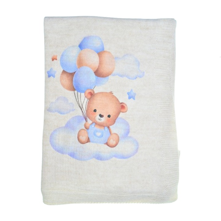 Одеяло за момче 80 х 90 см Mini Junior PT-MJ15, Кремаво