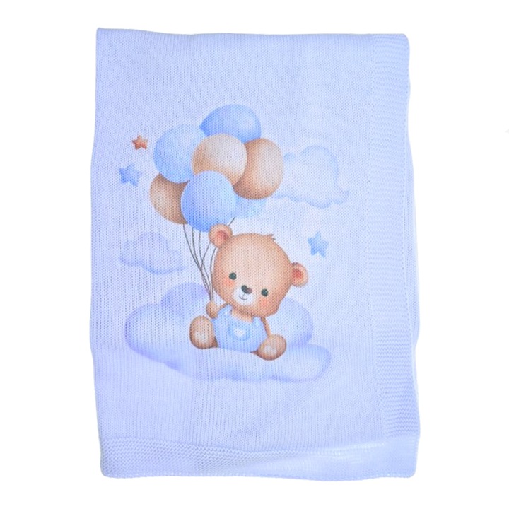 Одеяло за момче 80 x 90 cm Mini Junior PT-MJ18, Синьо