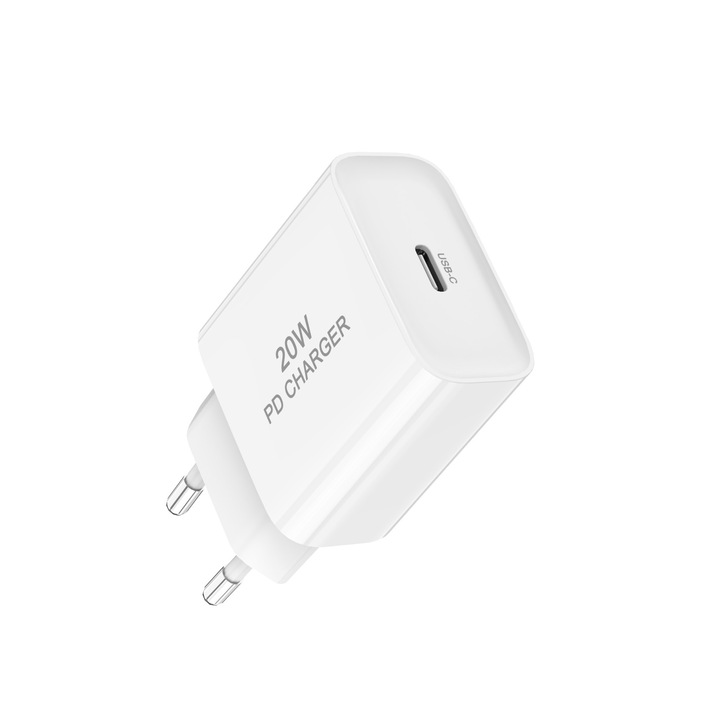 Multifunkcionális gyorstöltő, 20w, iPhone kompatibilis, fehér