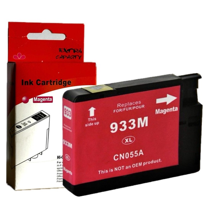 Tintapatron 933XL bíbor, CN055A, 16 ml, 500 oldal, kompatibilis, HP Officejet 6100 ePrinter - H611a Officejet 6600 e-AIO Printer - H711a Officejet 6700 Premium e-AIO Printer - H711n Officejet 7110 Wide Format ePrinter Officejet 7612