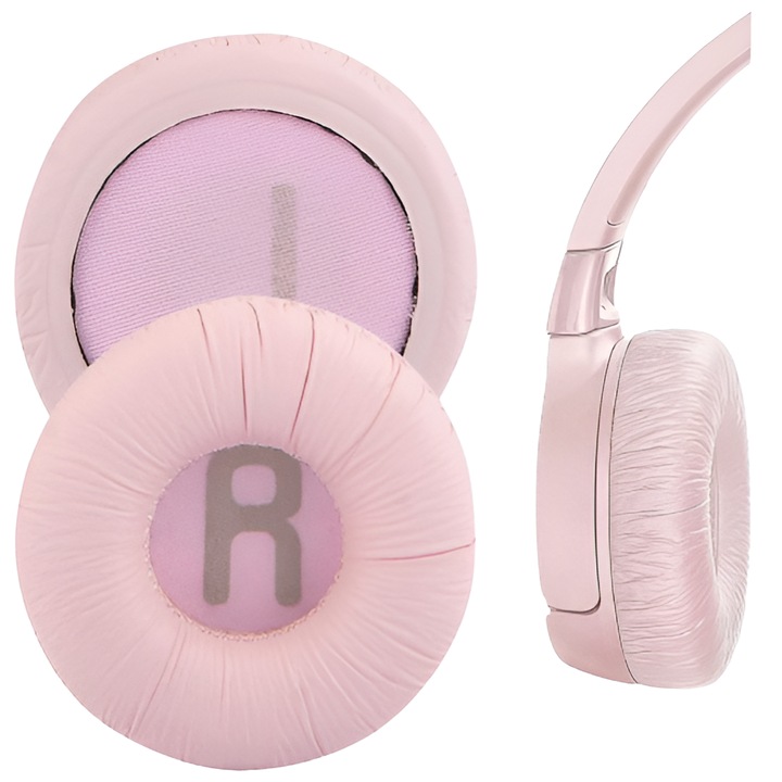 Set 2 bureti TRADEBIT pentru casti JBL T450BT 500BT 600BT E35, Roz