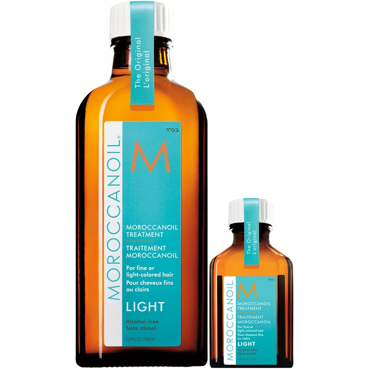 Комплект Moroccanoil Treatment Light: Олио Moroccanoil за тънка, фина или светла коса, 100 мл + 25 мл