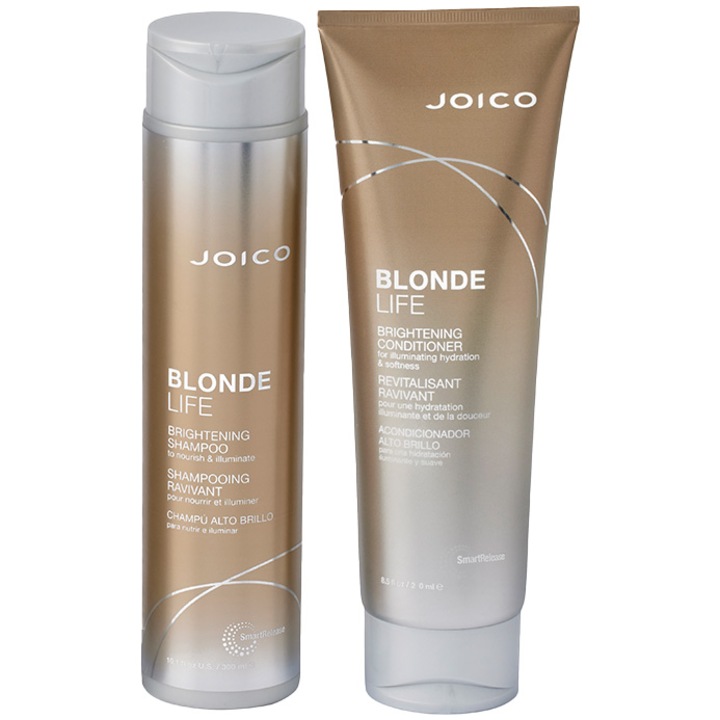 Pachet Joico pentru mentinerea blondului stralucitor: Sampon Blonde Life, 300 ml + Balsam Blonde Life, 250 ml