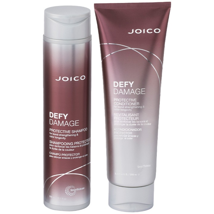 Pachet Joico pentru prevenirea parului deteriorat: Sampon Defy Damage, 300 ml + Balsam Defy Damage, 250 ml