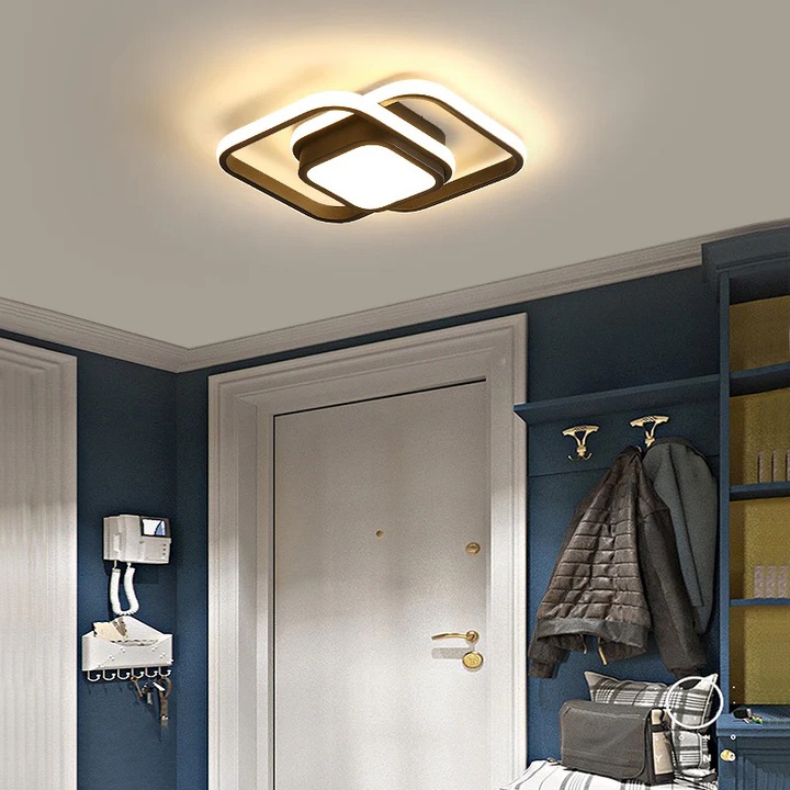 Lustra LED cu 3 functii, 72W, lumina calda/rece/naturala, negru, LED CONCEPT, LC-R-B102