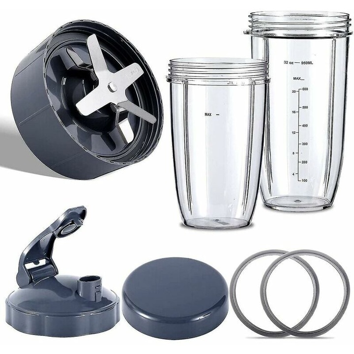 Set de accesorii pentru blender Enforose, cu lama extractor, compatibil cu NutriBullet 600W si 900W