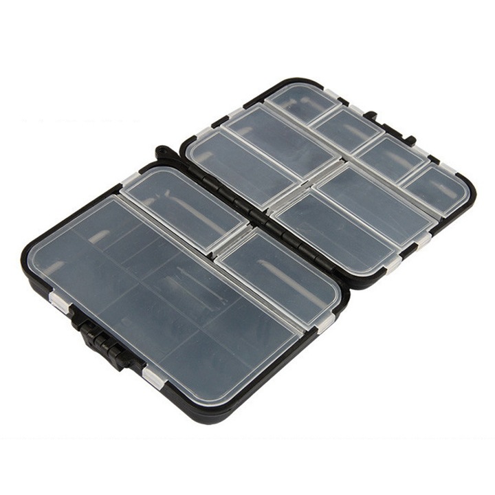 Momeli cu doua fete, carlige, cutie de depozitare, container pentru accesorii de pescuit