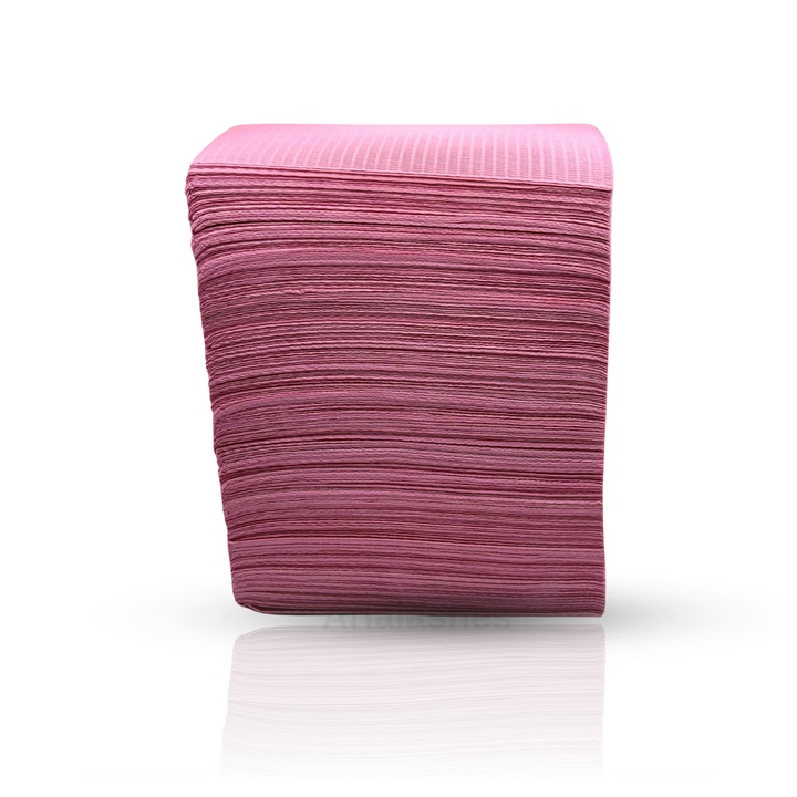 Комплект 125 памучни салфетки за еднократна употреба, Розови