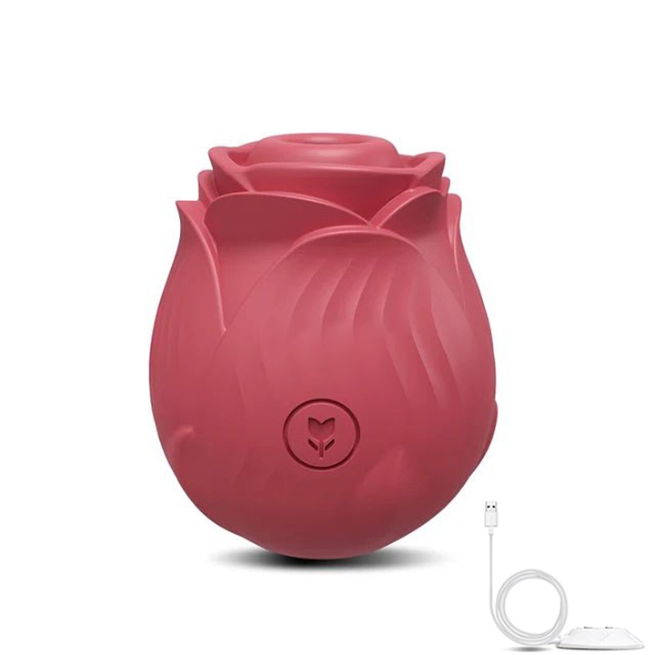 Női szívó vibrátor, SUB, 10 mód, rózsa dizájn, hordozható, hangtalan