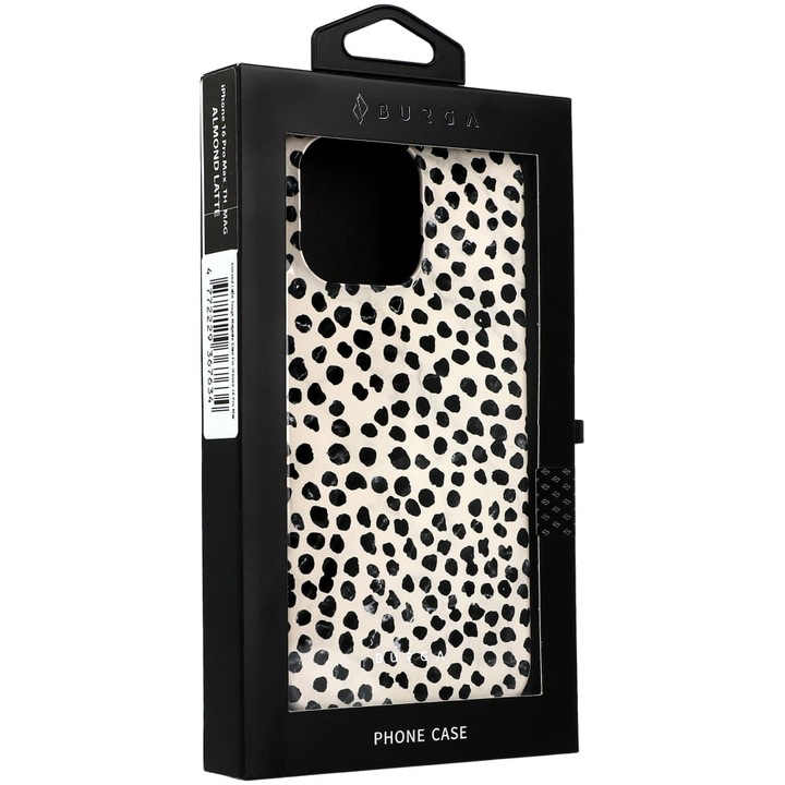 Калъф, Burga Almond Latte Tough Magnetic за iPhone 16 Pro Max, Бежови С Черни Точки
