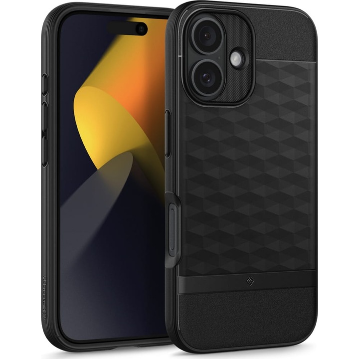Калъф Spigen Caseology Parallax Mag за iPhone 16, черен