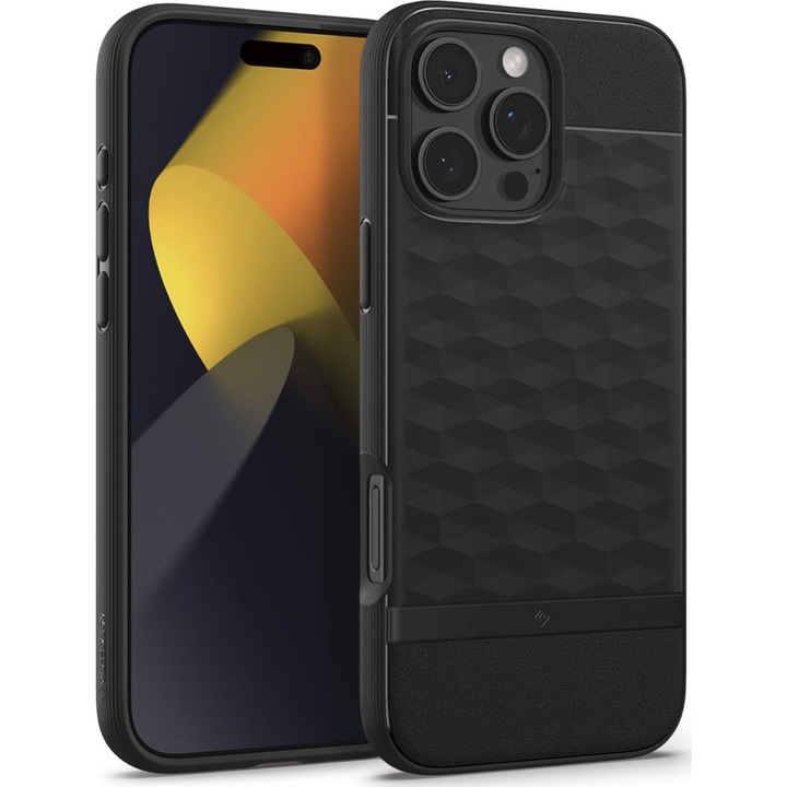 Калъф Spigen Caseology Parallax Mag за iPhone 16 Pro, черен
