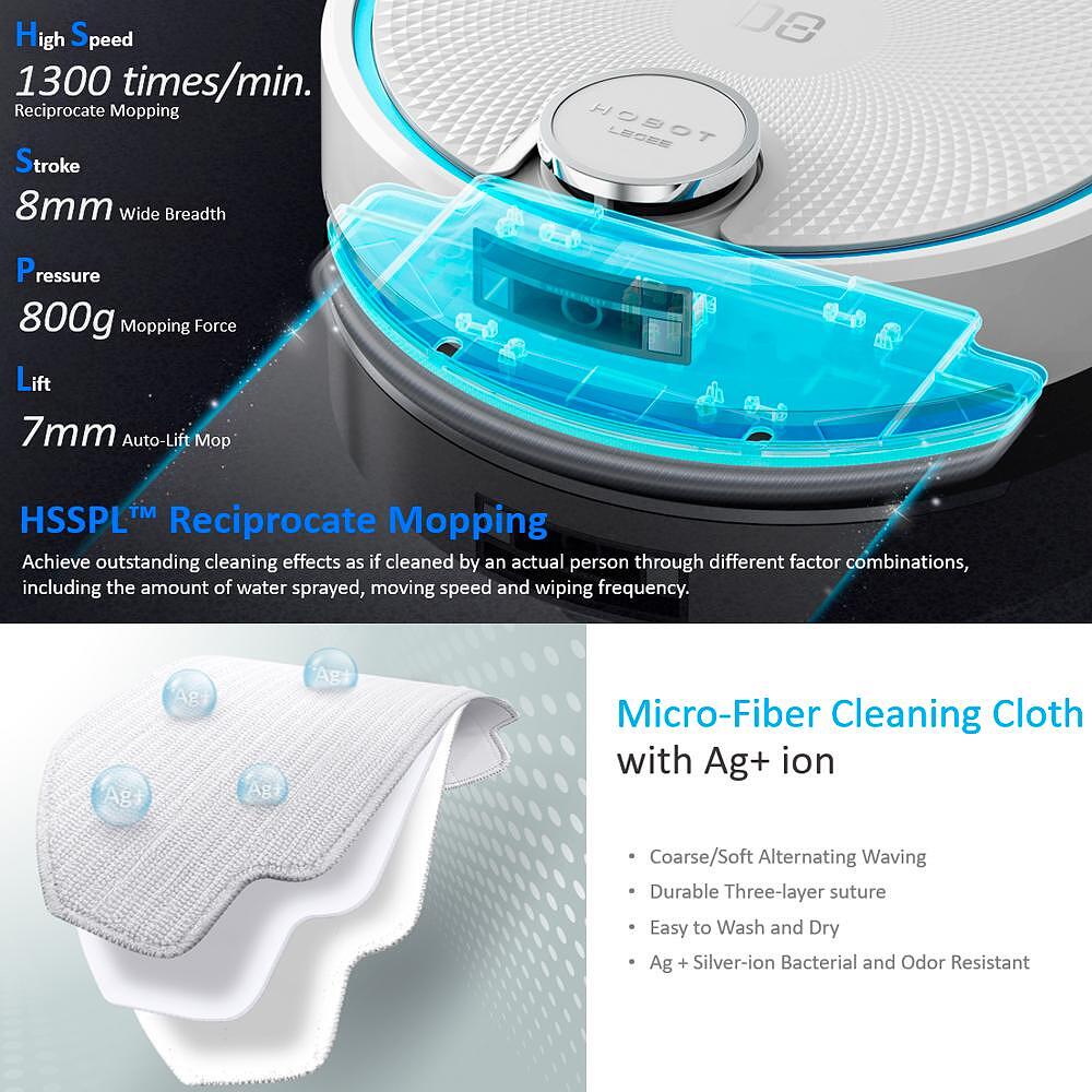 Robot Aspirator Legee D8 + Baza LULU, Spalare, Uscare, Reumplere, Reincarcare