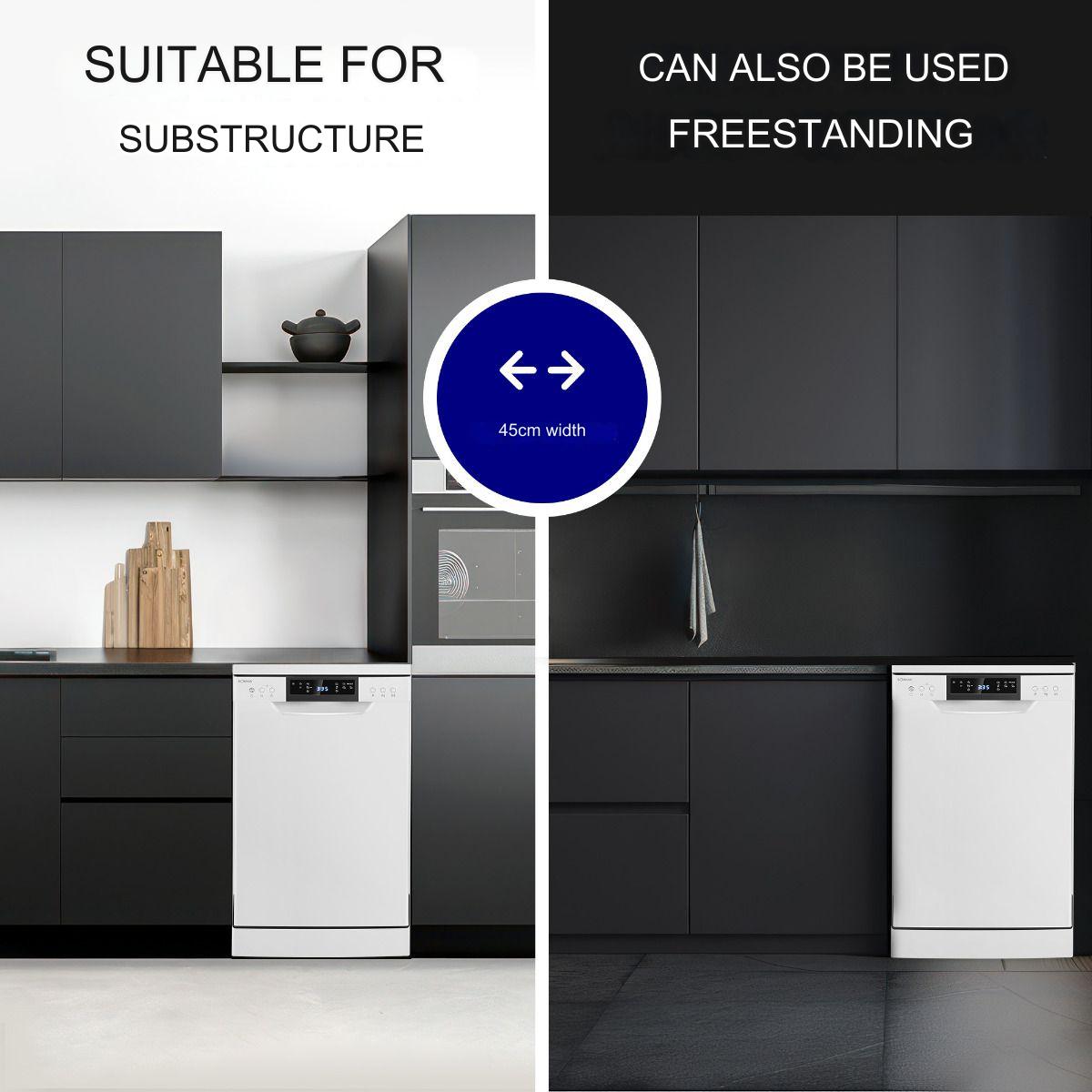 Masina de spalat vase Bomann, GSP7418W, latime 45 cm, 10 seturi, 7 programe, mod Eco, pornire intarziata, mod pre-clatire, semnal sonor, temperatura curatare 45-72°C, 2 niveluri de pulverizare, indicator lipsa detergent, alb