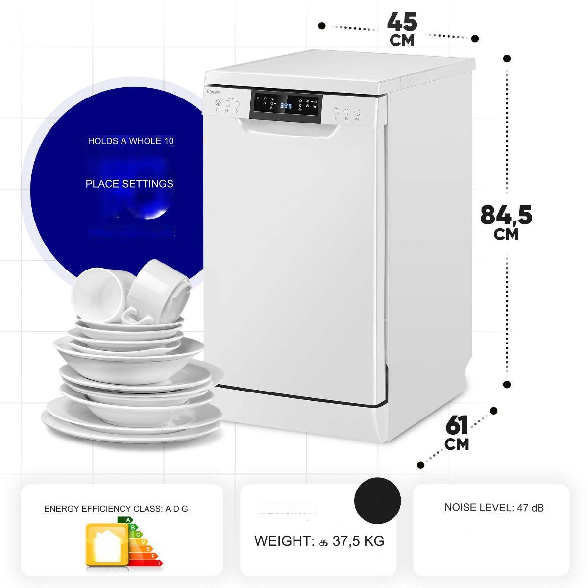 Bomann mosogatógép, GSP7418W, szélesség 45 cm, 10 terítékes,