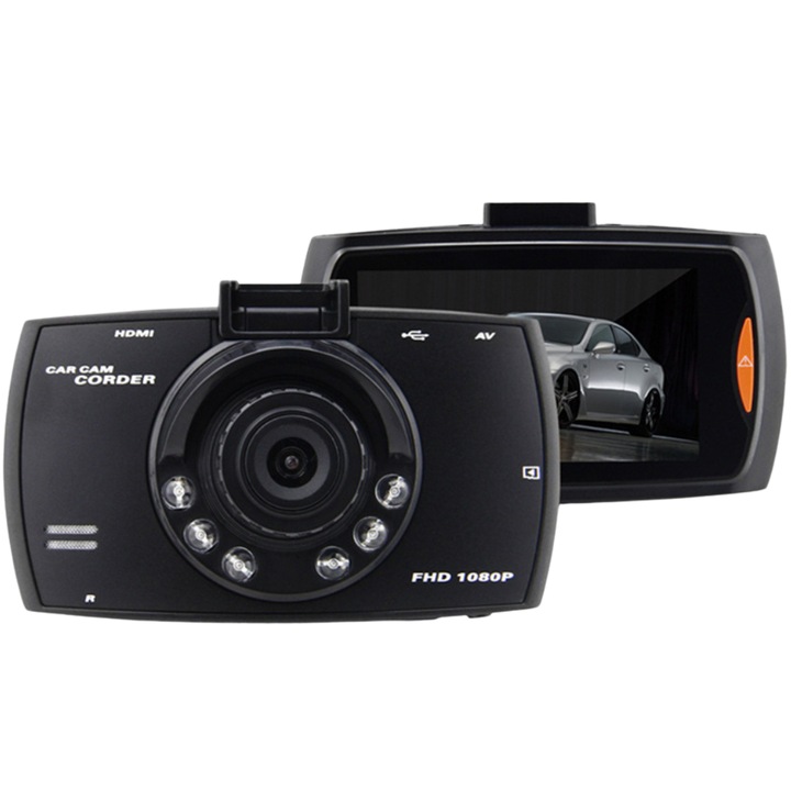 DVR камера за кола, Selling Depot®, full HD, 2.7 инча екран, черен
