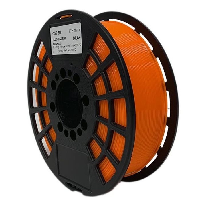 Filament PLA+ GST 3D Fluorescent Orange portocaliu 1 kg 1, 75 mm
