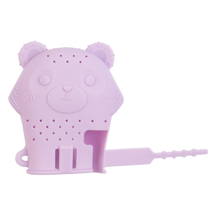 Ursulet fogzási játék, szilikon kesztyű, integrált kivitel, lila, +3 hónap