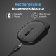 Mouse wireless LEIISVK, 2.4GHz, 1600 dpi, ergonomic, negru, dimensiune normala