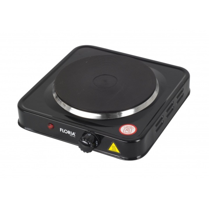 Elektromos főzőlap ZLN-2806, fekete, 22 x 21 x 5 cm, 1 zóna, 1000 W teljesítmény