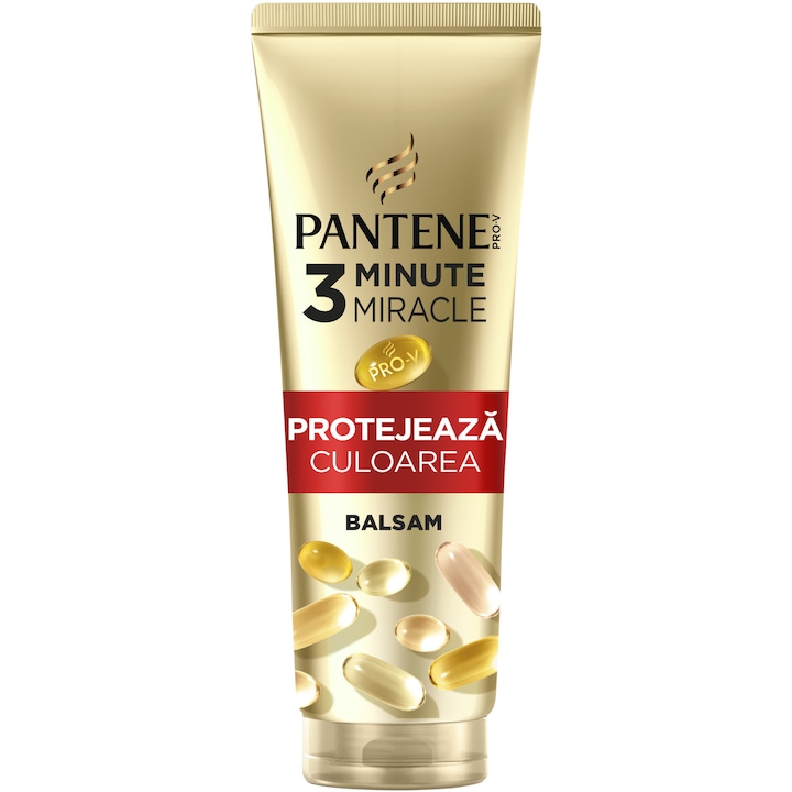 Balsam de par Pantene Pro-V Color Protect 3 Minute Miracle pentru par vopsit, 220 ml