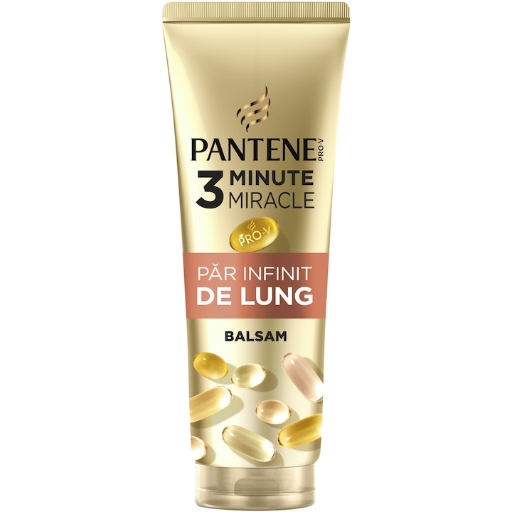 Balsam de par Pantene Pro-V Infinite Lengths 3 Minute Miracle pentru par lung si fragil, 220 ml