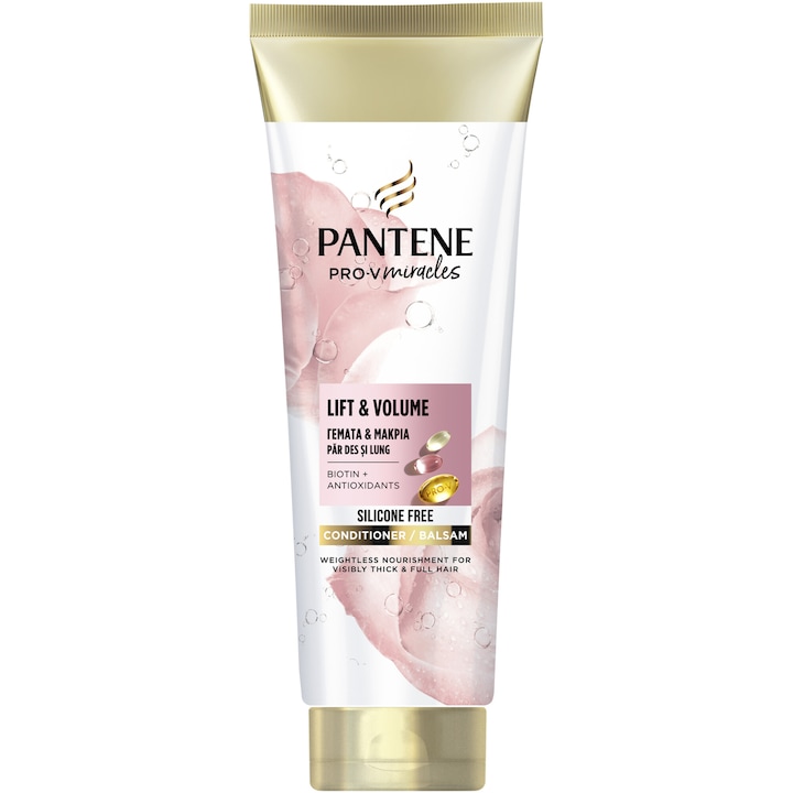 Balsam de par Pantene Pro-V Miracles Lift'N'Volume cu Biotina, fara Silicon, 160 ml