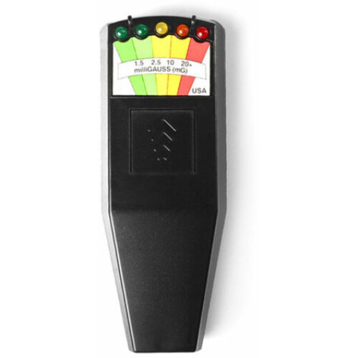 K2 EMF sugárzásérzékelő, ABS, 14,3x5,3x2,9 cm, fekete