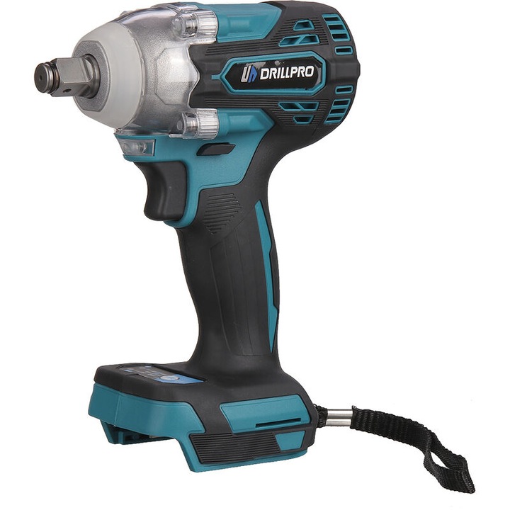 Акумулаторен ударен гайковерт, QttvbTna, 620Nm, 1/2", Тръбен комплект 17/19/21/22mm, 18V, Многоцветен