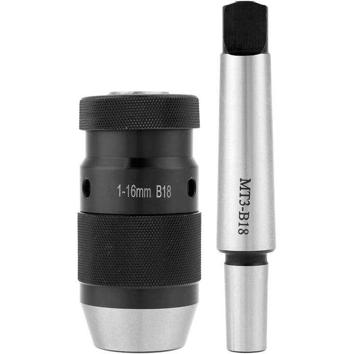 Mandrina ajustabila fara cheie Enforose, 1-16mm, compatibila cu conic MT3, design integrat