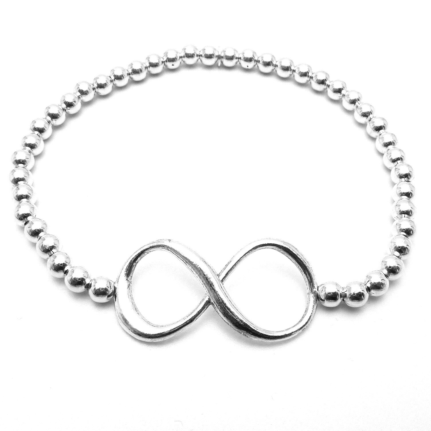 Bratara elastica argint Luxor Gioielli, design italian, charm simbol infinit