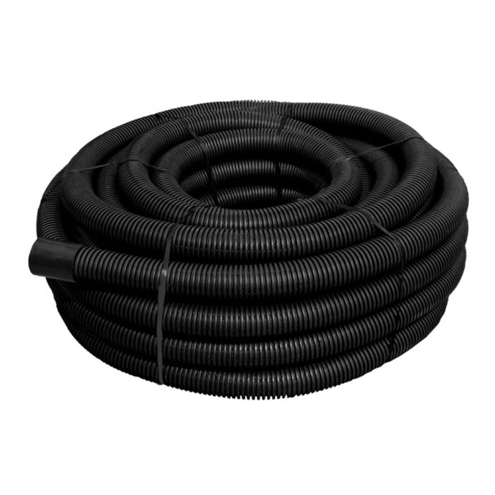 Гофрирана тръба за дренаж D 110 mm двуслойна бобина 25 m