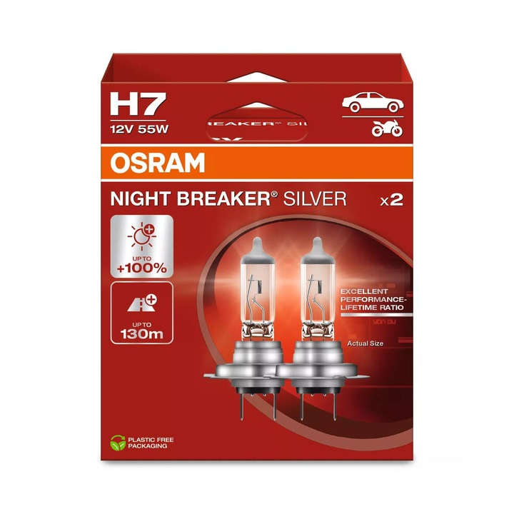 Крушка Osram Night Breaker Silver H7 12V 55W PX26d Комплект 2 бр.