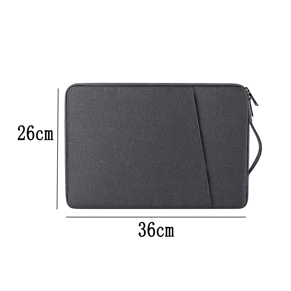 Geanta laptop BGHYHYHI, poliester, 13.3 inch, impermeabila, 36x26x3cm, gri