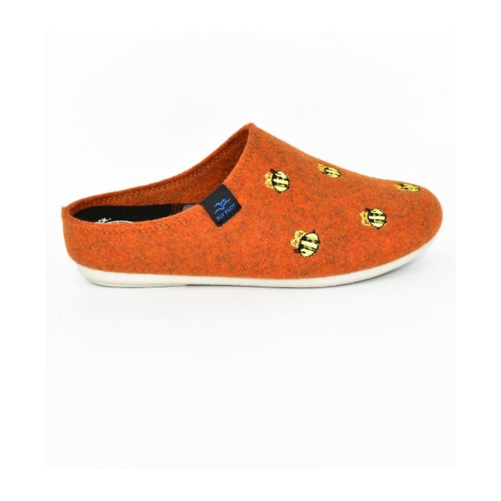 Papuci de casa, dama, Fly Flot, 0249, Portocaliu, 35