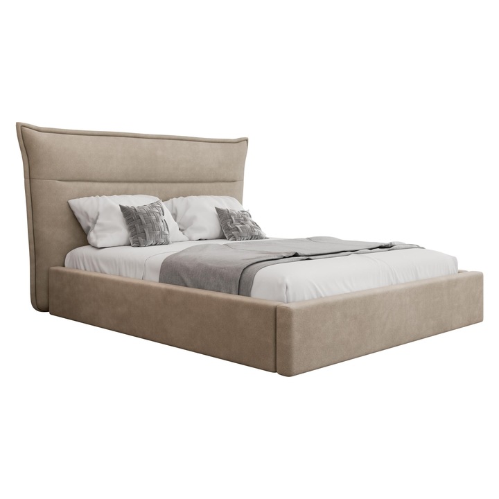 Pat tapitat Arewato 160x200, MIRJAN24, bej, 210x224x122 cm