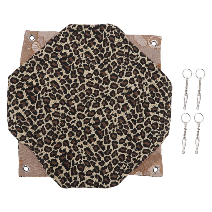 Hamac pentru Hamster Enforose, dublu strat, respirabil, 32x32cm, multicolor, set cu 4 carlige de lant