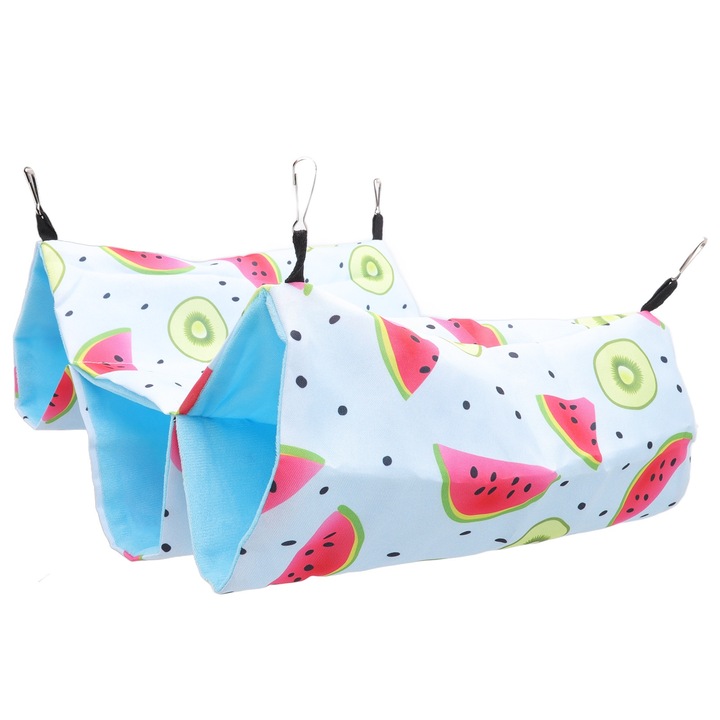 Hamster tunel hamac cu doua straturi agatat hamac cusca pentru animale de companie mici papagal glider zahar dihor