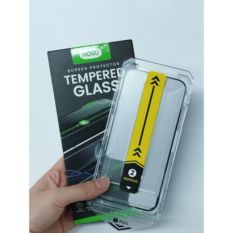 Folie sticla protectie telefon, MOGU, compatibila cu iPhone 16 Promax, instalare 1:1 usoara si rapida cu dispozitiv de montare automata in 30 de secunde, protectie a telefonului, folie de inalta definitie，transparent